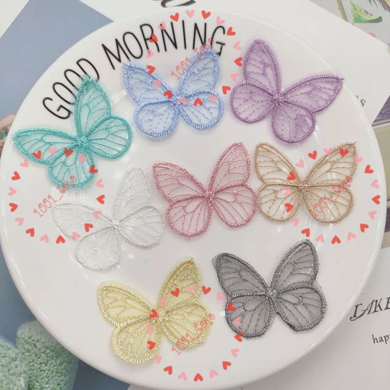 aplikasi kupu lace/ kupu renda/ kupu bordir