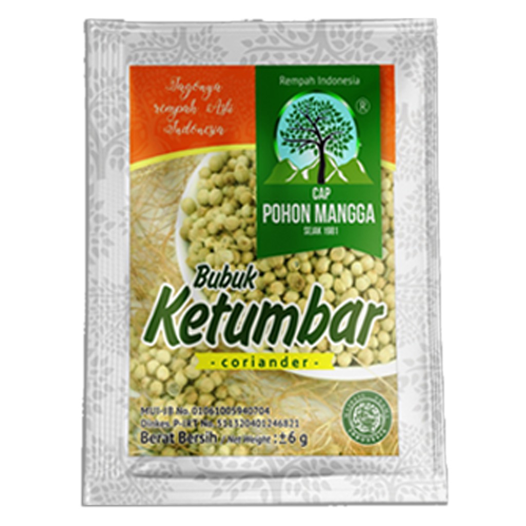 

BUMBU Tepung KETUMBAR BUBUK Coriander Powder Packing Renceng isi 14 Sachet Cap Pohon Mangga Bandung