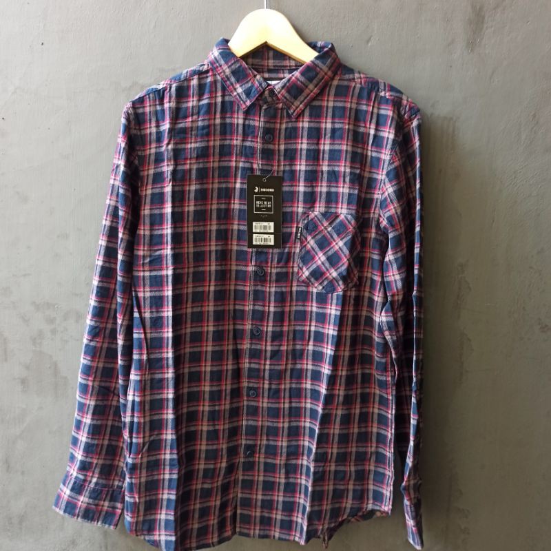 KEMEJA 3SECOND ORIGINAL WARNA BIRU STRIPE MERAH DAN CREAM