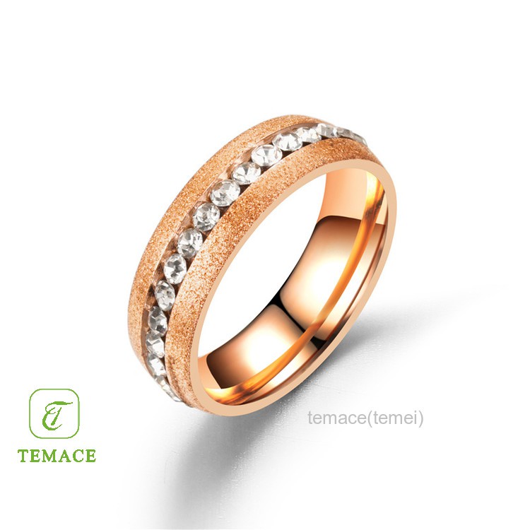 Cincin Titanium Wanita Anti Karat Fashion Perhiasan