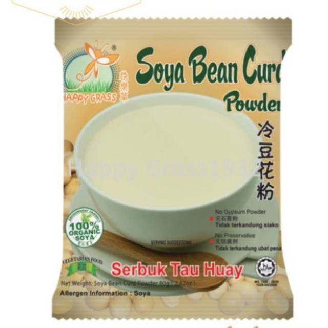 

HAPPY GRASS SOYA BEAN CURD POWDER 80gr PUDING BUBUK KEDELAI 80GR HAPPYGRASS