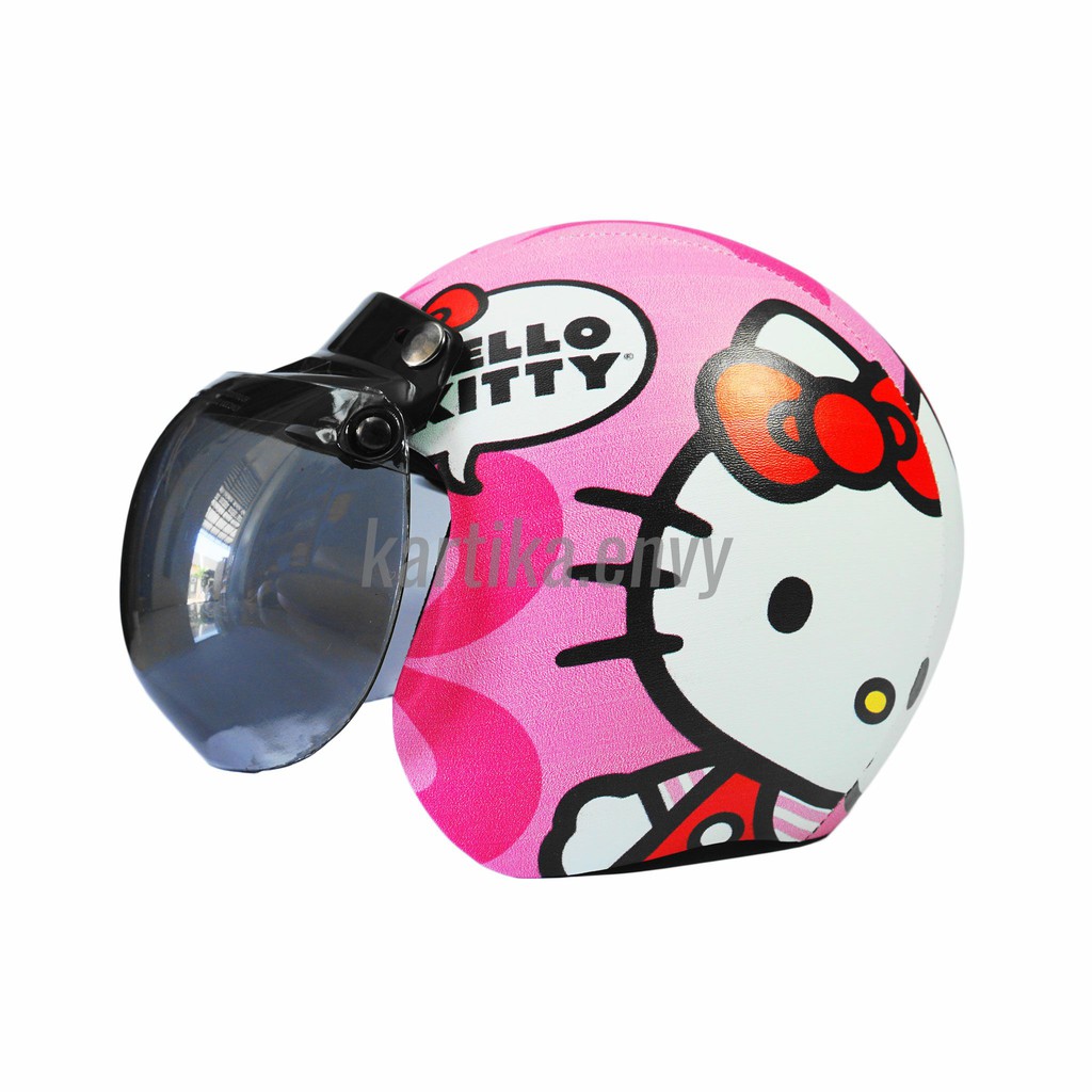 Super Bogo Helm Anak Karakter Hello kitty Usia 3-7th