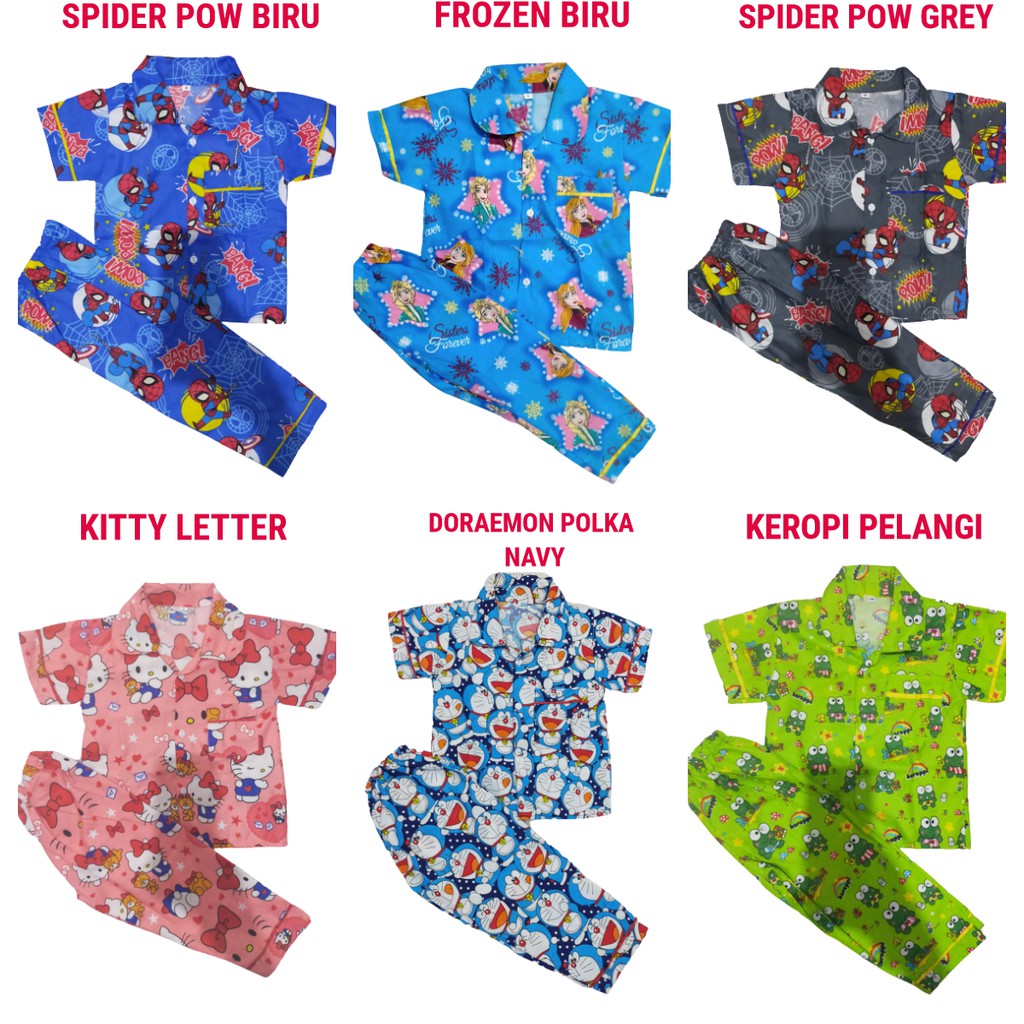 PIYAMA ANAK PROMO JUNIOR 6-8TH TERMURAH / BAJU TIDUR ANAK KODE 8.2