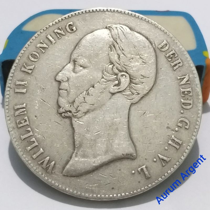 SW22.5G-3.. 1 PC KOIN ASLI 2.5 GULDEN WILLEM II KONING