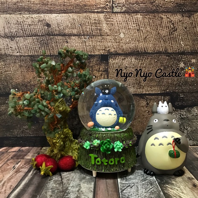 Snowball / Pajangan Bola Kaca Musik Medium + Lampu Studio Ghibli Totoro Edition