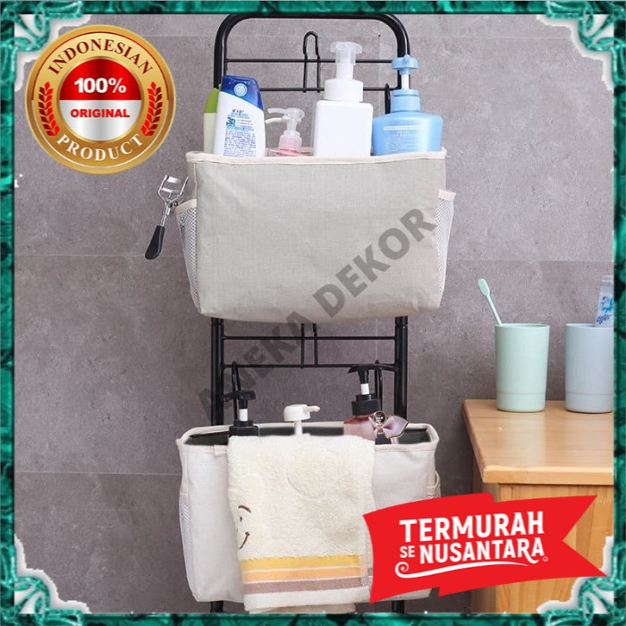 Rak Tempat Penyimpanan Serbaguna Multifungsi Lemari Kamar Mandi WC Simpan Praktis Gantung Pouch Temp