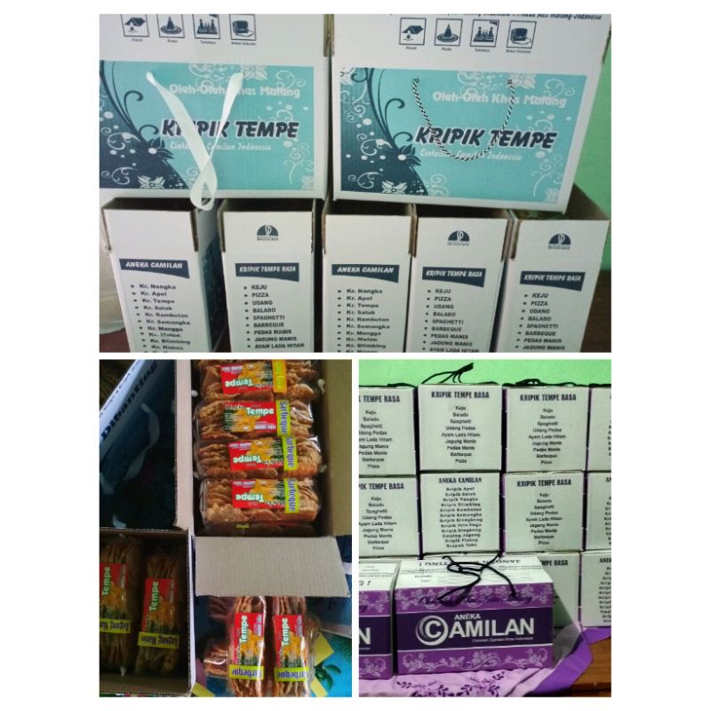 

keripik tempe mix rasa 1 pack isi 10bks