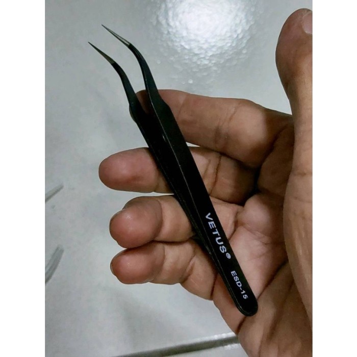 PINSET VETUS TWEEZER BENGKOK LURUS LANCIP COIL KAPAS ALAT KECANTIKAN - lurus