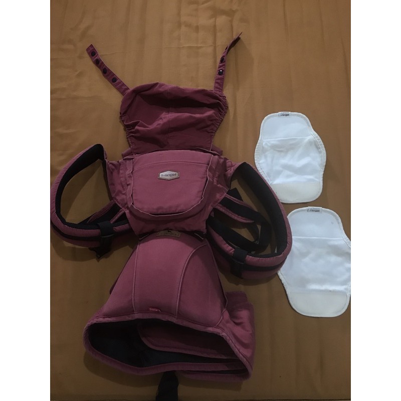 Preloved Gendongan hipseat i-angel original red wine