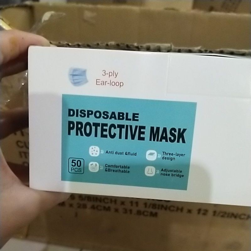 masker 3 ply disposable 1 kotak