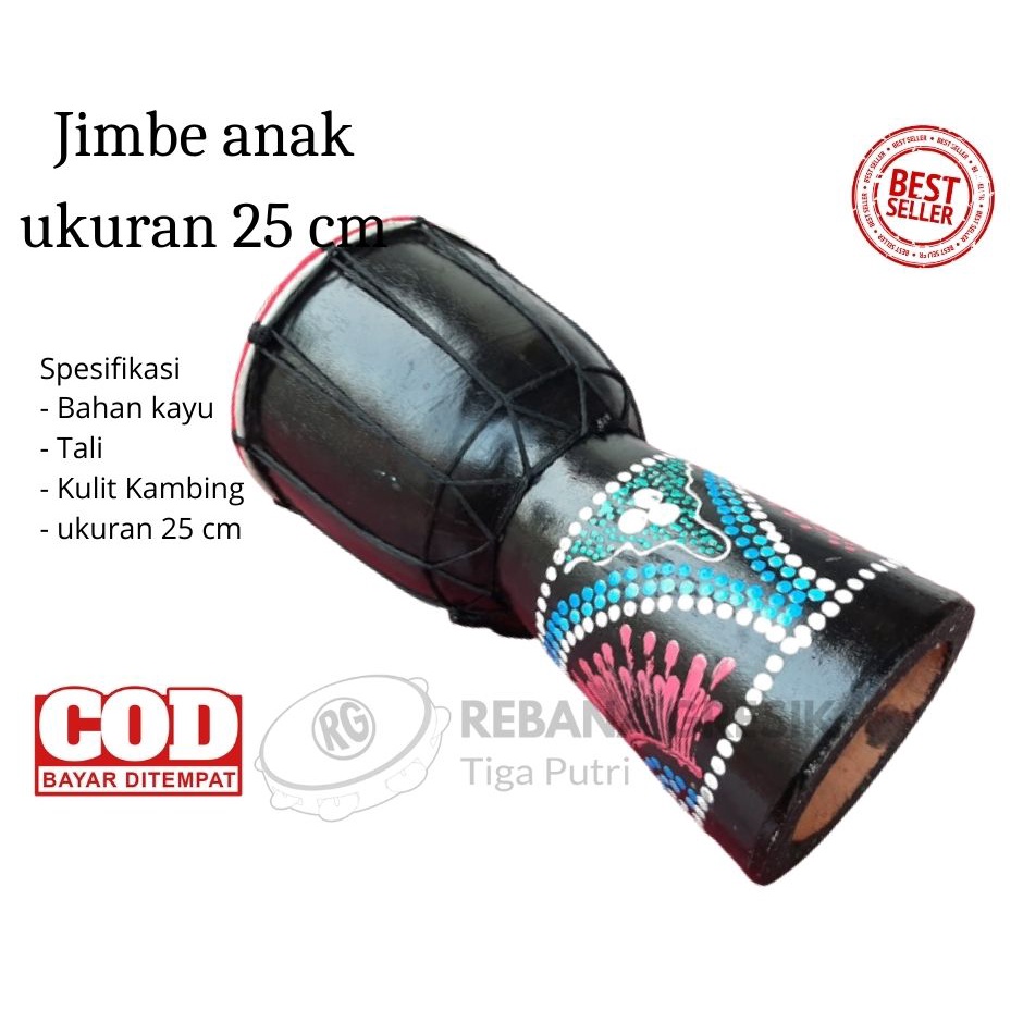 gendang ketipung Alat Musik Tradisional Jimbe uk 25 cm gendang anang ketipung alat musik rebana alat musik jawa