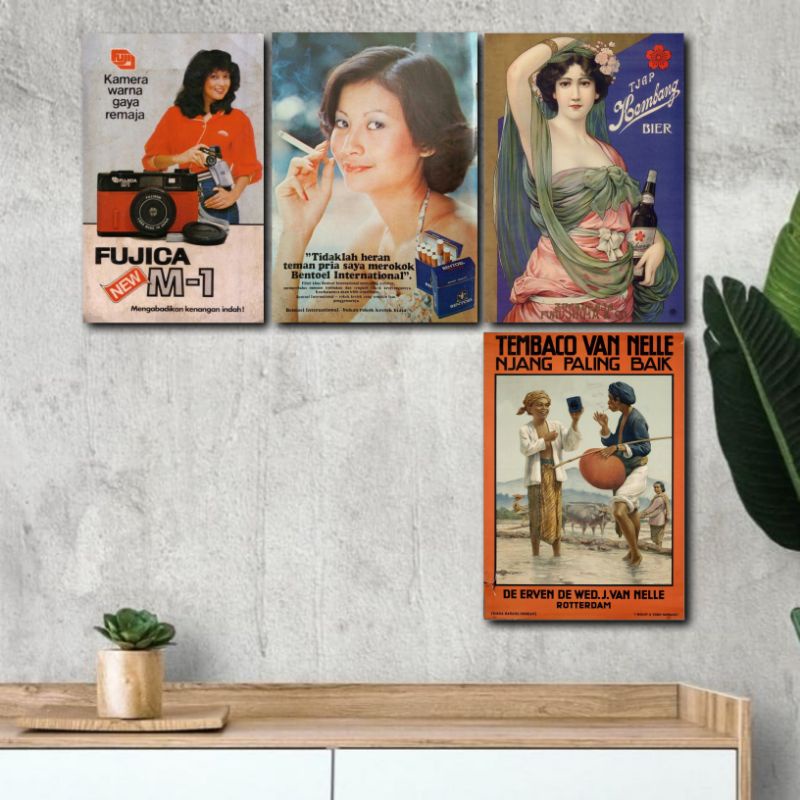 poster aesthetic / wall collage poster iklan vintage jadul