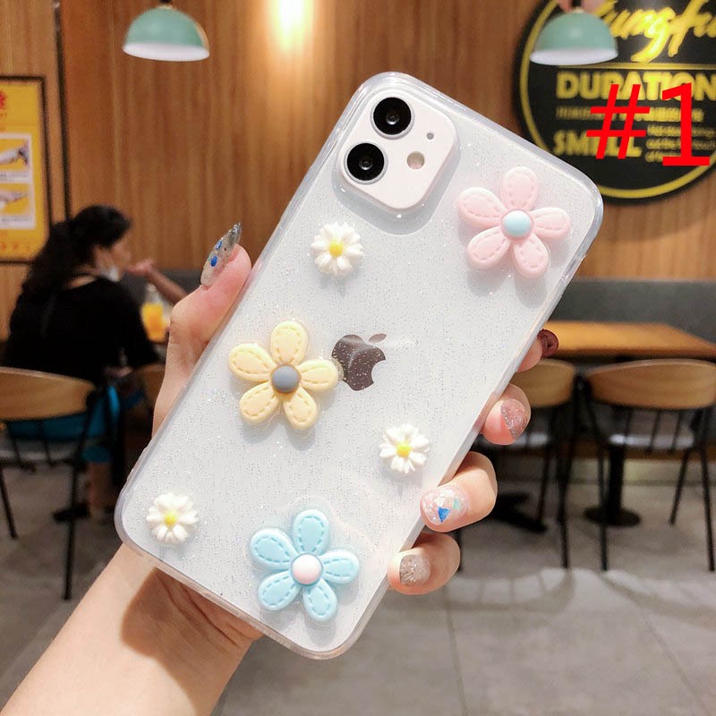 VIVO DIY Flower Clear Soft Case OPPO A57 A39 F1S K3 Realme X A3S Realme C1 F5 Youth F9 Pro F11 A7 A5S A12 A5 A9 2020 K5 Realme XT A31 2020 Reno 3 A91 Casing VIVO V5 V5S Y83 Y91C Y93 Z1 S1 Pro Y11 Y12 Y15 Y17 Y19
