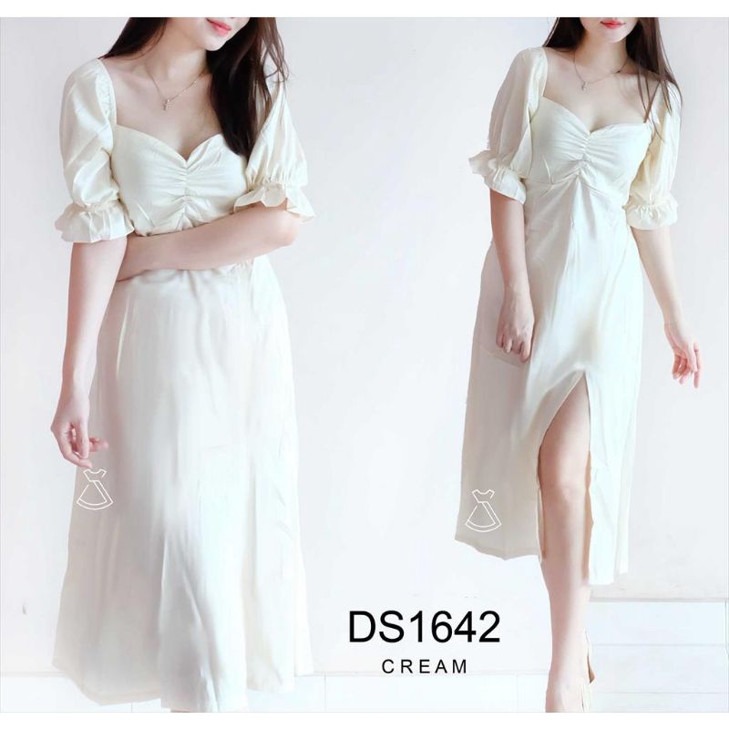 DRESS TESSA sabrina. dress wanitakekinian. baju atasan kekinian b