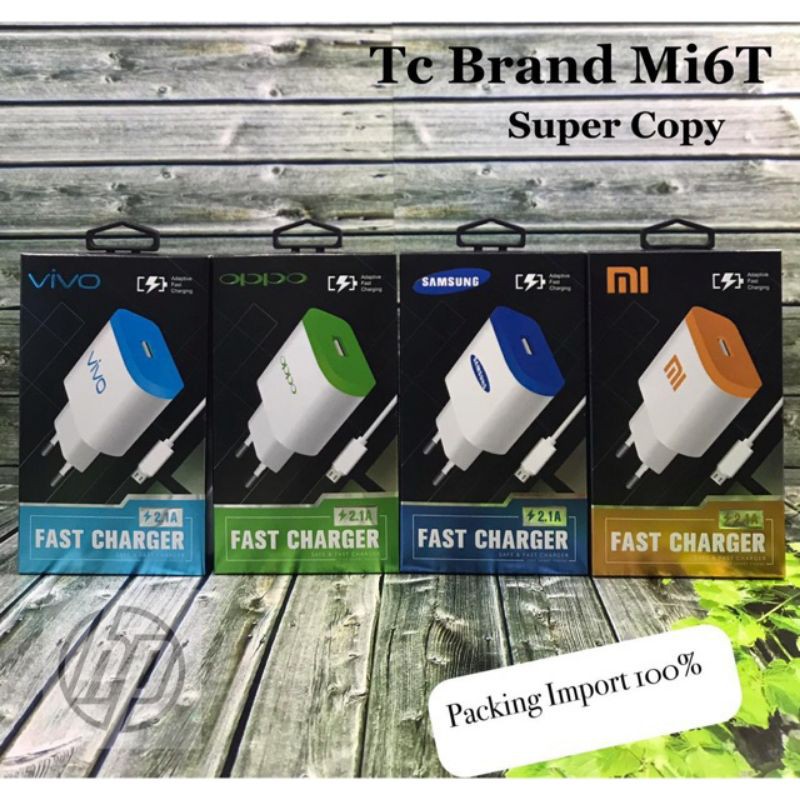 TC CHARGER BRAND MI6 2.1A 1USB SINGLE PORT COPY MICRO USB