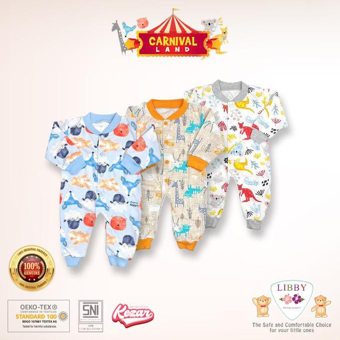 LIBBY SLEEPSUIT JUMPER BAYI | BAJU TIDUR BAYI | JUMPER BABY BUKA KAKI 2307