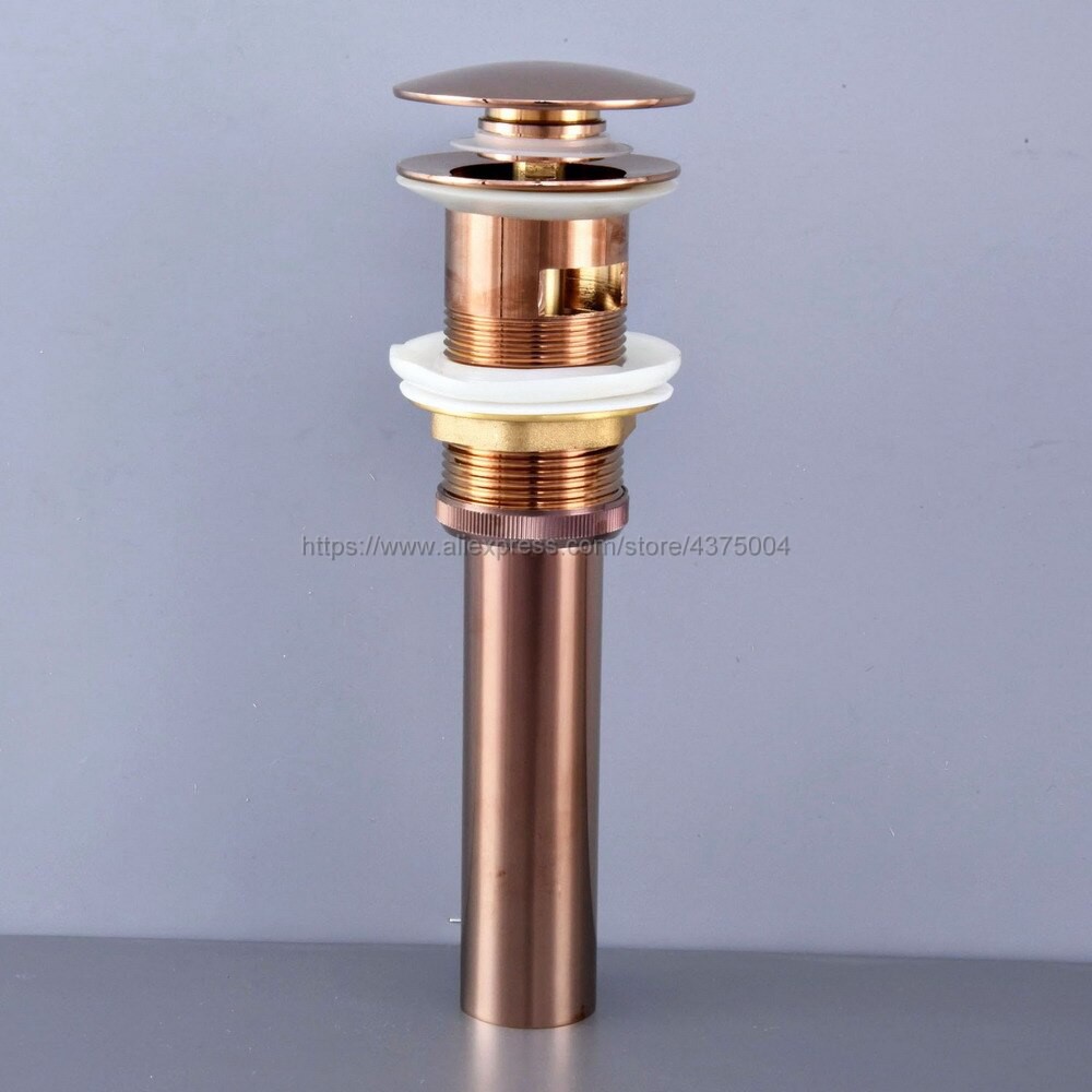 Rose Gold Color Bathroom Lavatory Faucet Vessel Vanity Sink Pop Up