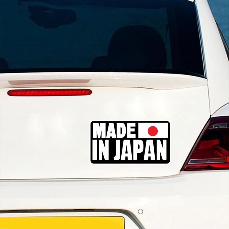 Cre Stiker Reflektif Motif Tulisan Made In Japan Untuk Mobil