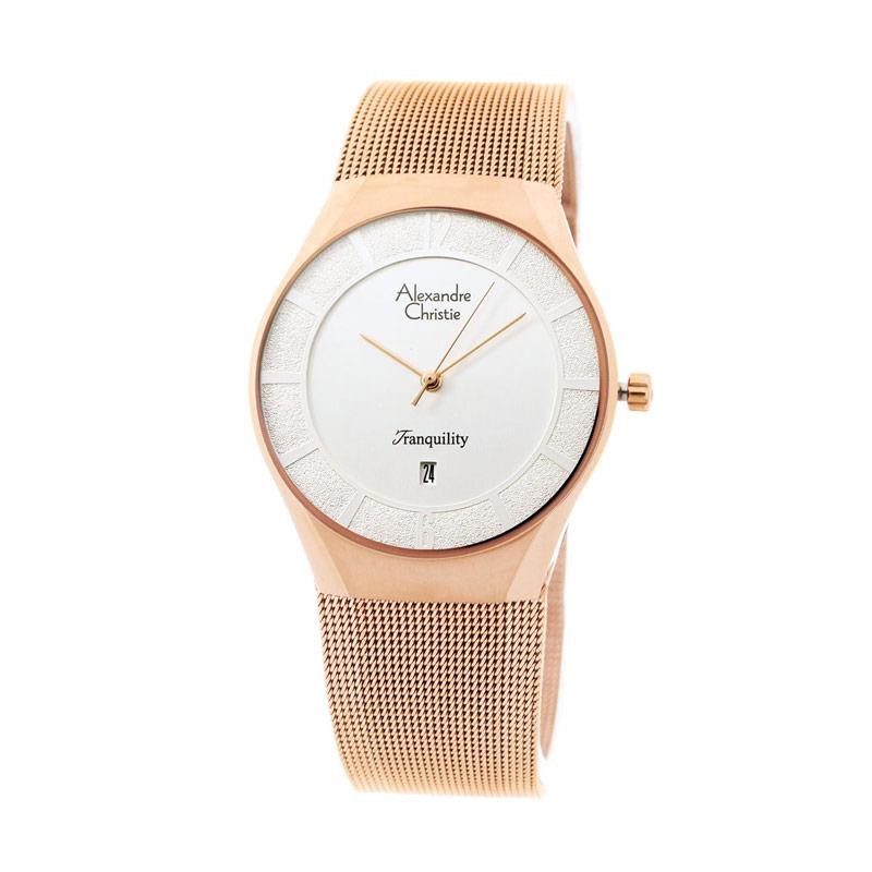 Alexandre Christie AC 8331 JAm Tangan Pria - Rosegold Black MDBRGSL