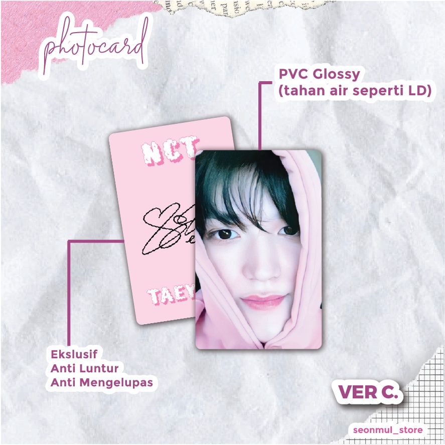 RARE!! PHOTOCARD PC TAEYONG HOODIE PINK / PHOTOCARD PC NCT TAEYONG