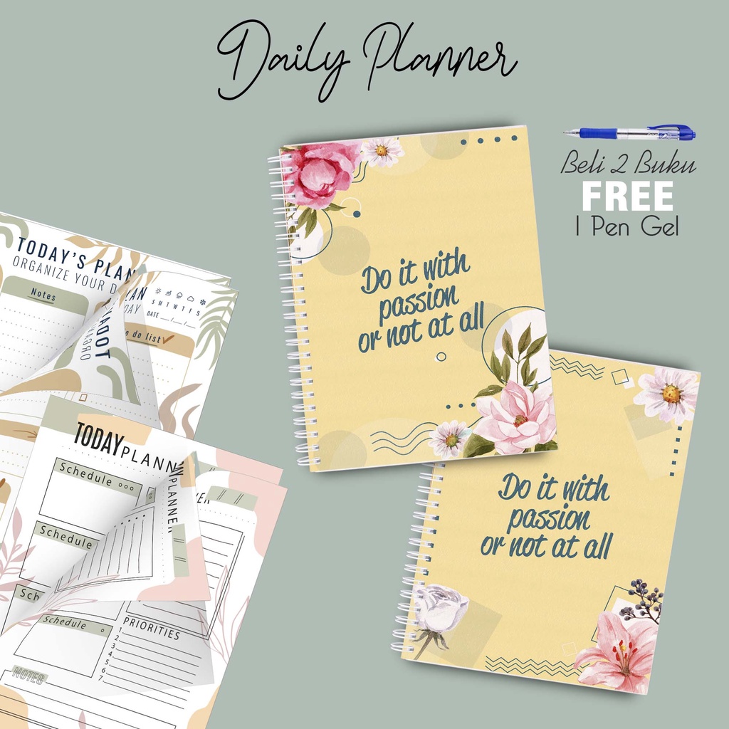 

Laris Daily Planner Note Book A5 Beli 2pcs Gratis Pulpen BCB05