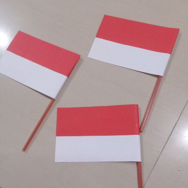 Jual bendera merah putih bendera Indonesia bendera kertas bendera tangan