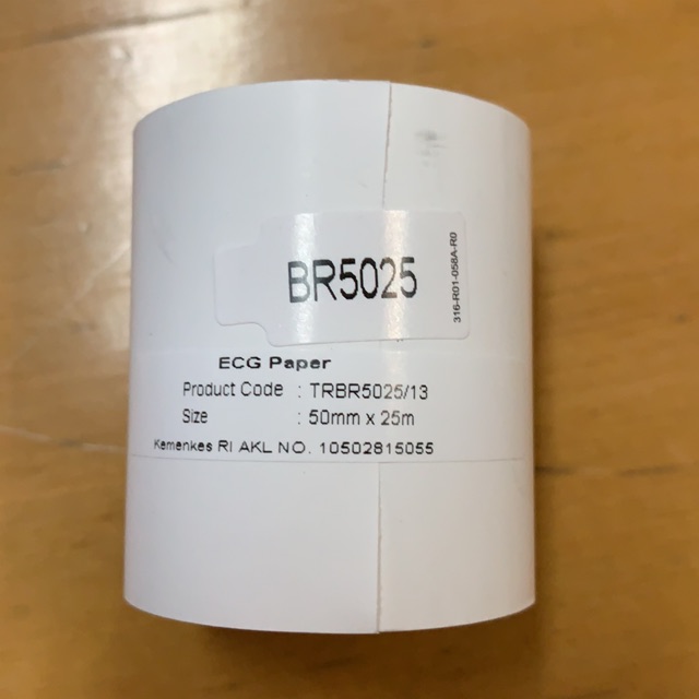 

kertas defib dan monitor 50mm x 25m, kertas thermal roll putih polos / thermal roll / cocok untuk kertas lab / kertas alat mata / kertas tensi digital / kertas defib