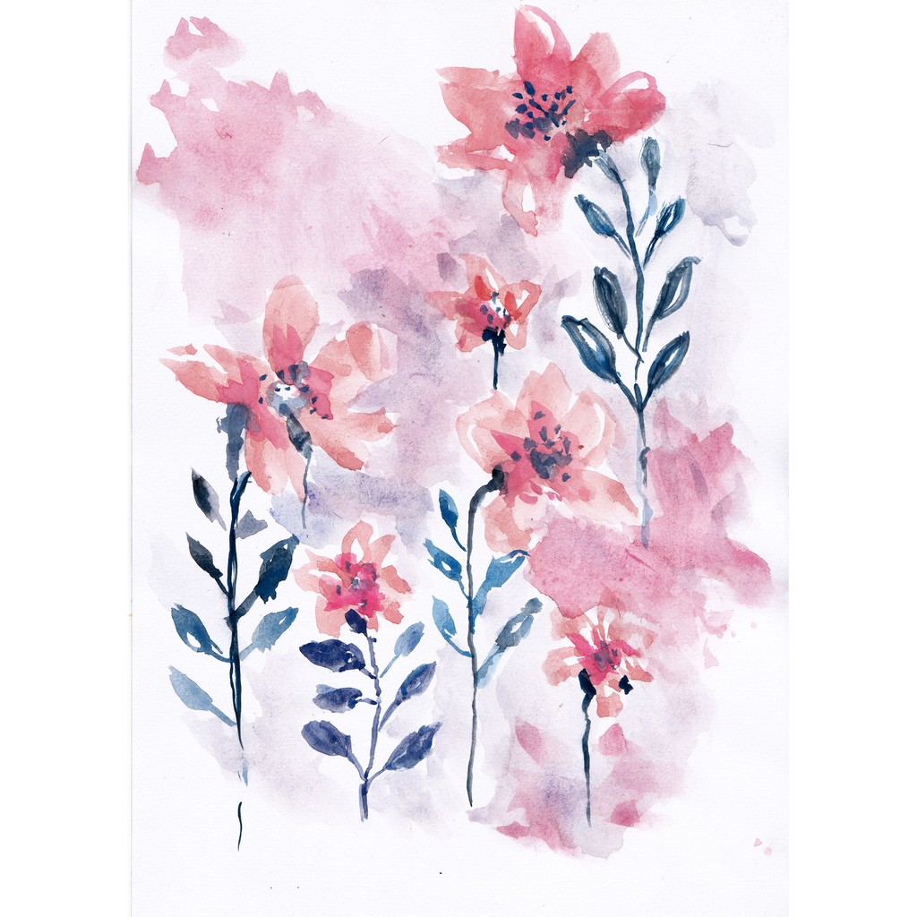 

ART PRINT LUKISAN CAT AIR BUNGA #2