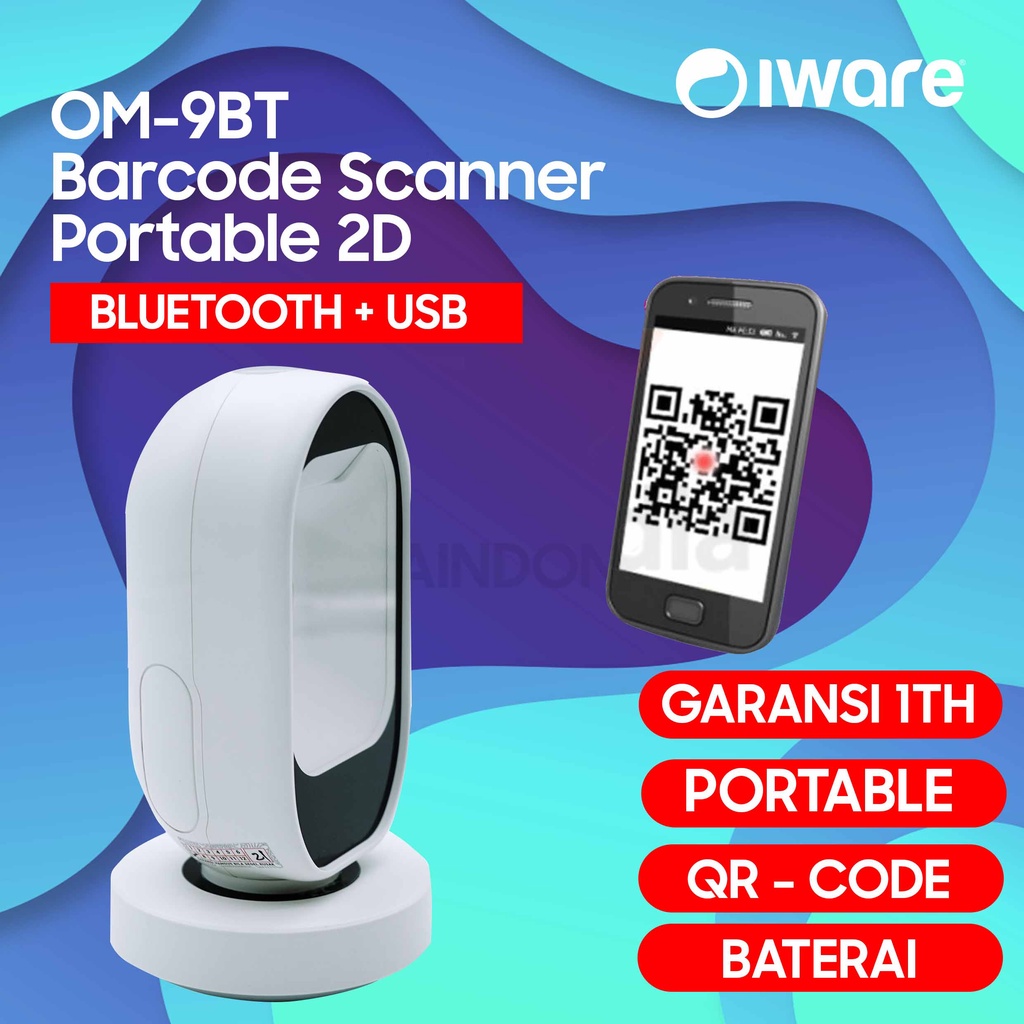 2D IWARE OM-9BT EFAKTUR OMNI BARCODE SCANNER BLUETOOTH (QR CODE/E-FAKTUR)