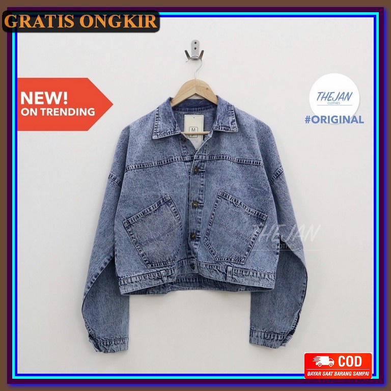 Jaket Jeans Murah Cewe Levis Wanita Terbaru Jens Cewek 2021 2022 s  (ginal) Oversize Brelet