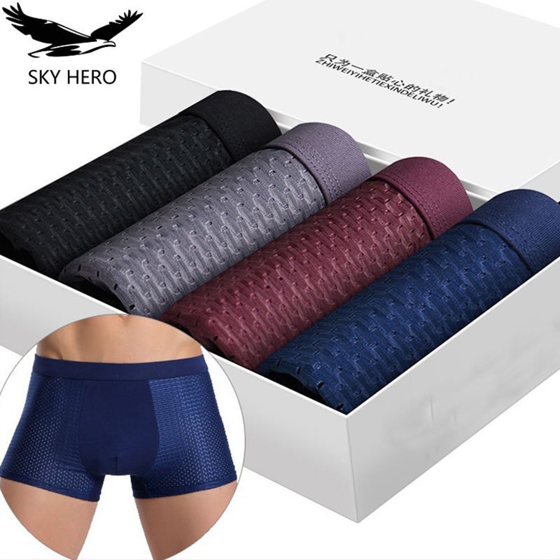 SKY HERO Celana Dalam Boxer Brief Pria 4PCS - MU0015