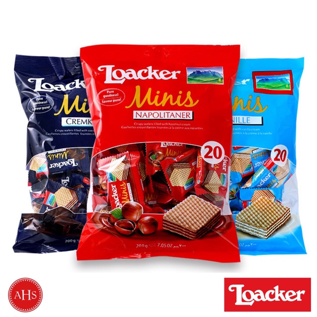 

Loacker Minis Napolitaner Vanille Cremkakao 20x10g