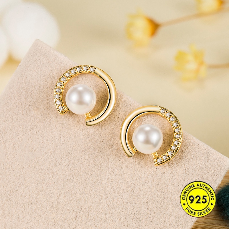 Anting Klip Tanpa Tindik Bahan Silikon Aksen Mutiara Untuk Wanita