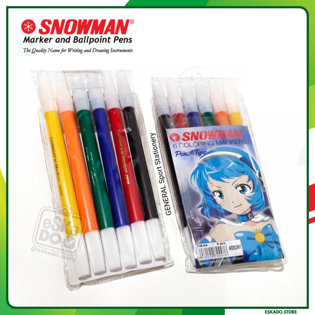 Spidol Snowman 6 Warna