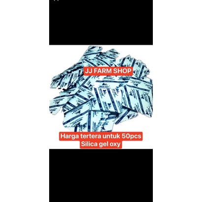 SILICA GEL oxyfree SILIKA plastik foodgrade pengawet makanan basah kue sepatu buku baju tas dll