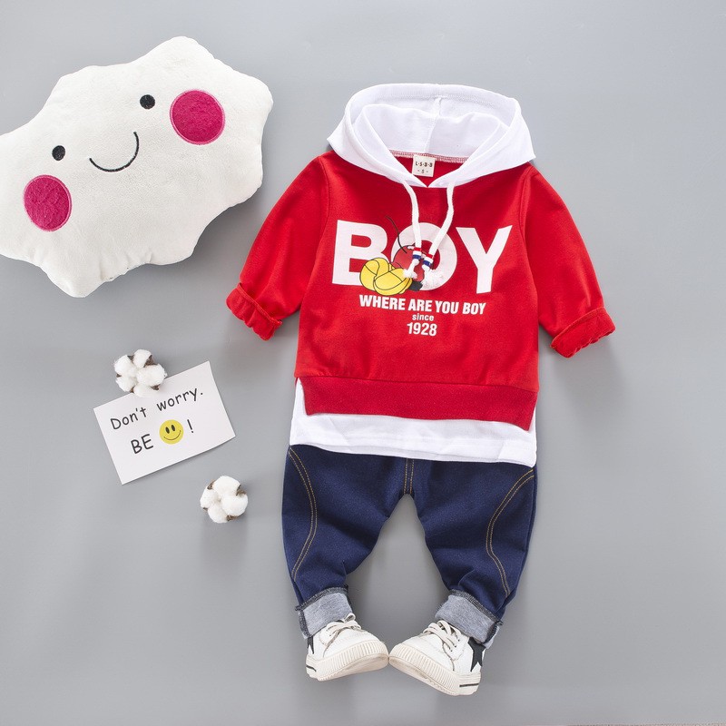 Baju Pakaian Anak Bayi Laki Cowok Murah Import motif boy ada hoddienya BBD011