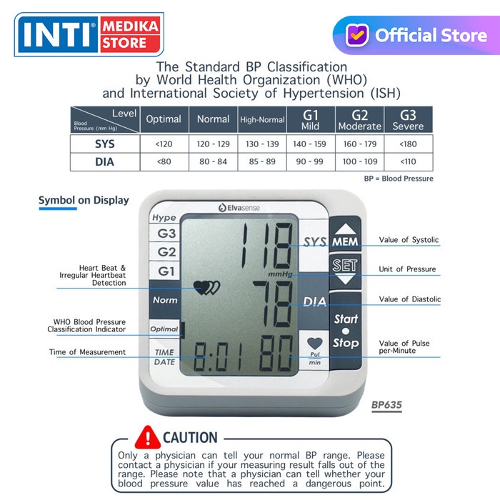 Elvasense - Tensimeter Digital Bp635 Tensi Digital Elvasense #98