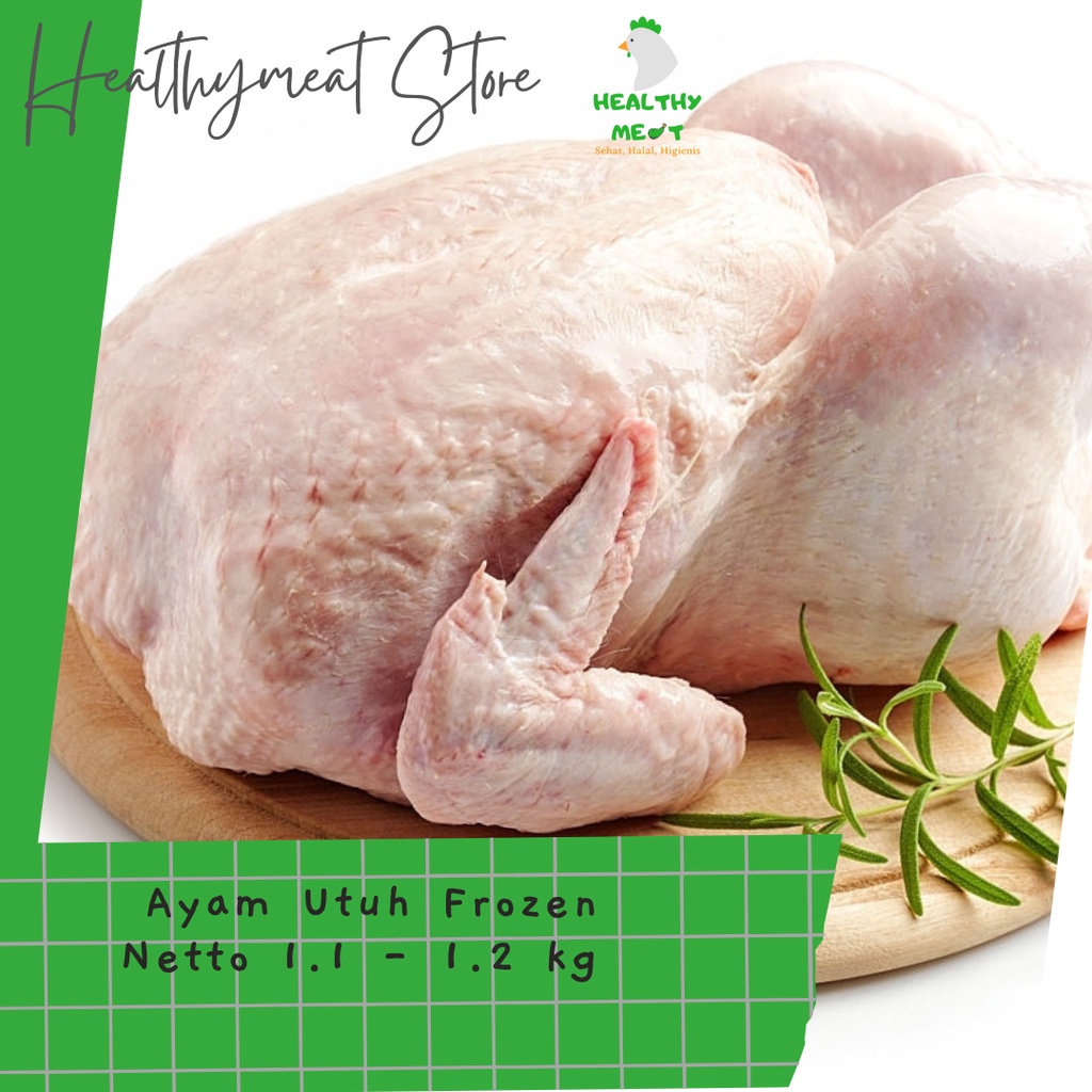 

Ayam utuh frozen 1.1 - 1.2 kg