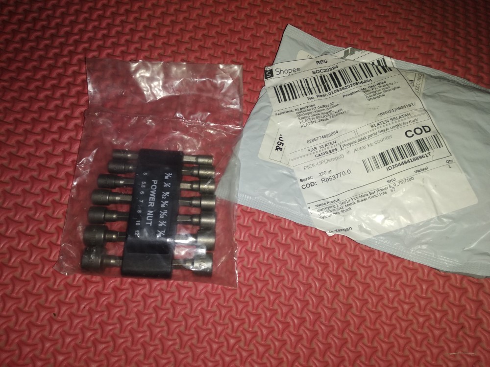 Qianxiyang 1 Set/14 Pcs Mata Bor Power Nut Driver Sae Metrik Soket Kunci Pas Sekrup Hex Shank