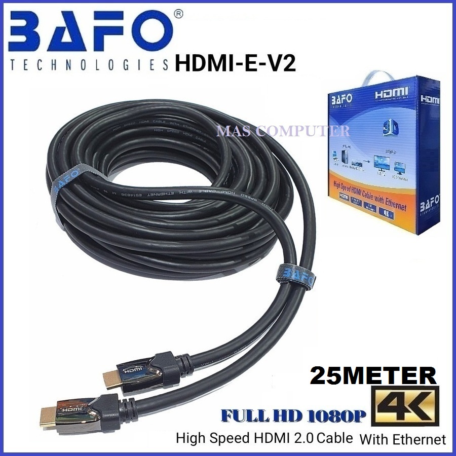 BAFO Kabel Hdmi 25Meter Original / Kabel Hdmi BAFO 25 Meter 4K / Kabel Hdmi BAFO 25M