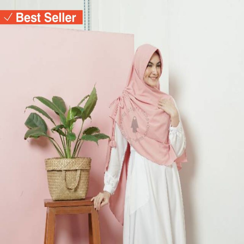 Hijab Viral Kekinian Model Trend Terbaru 2019 / KHIMAR SYAR'I NAMIIRA / 2 layer serut