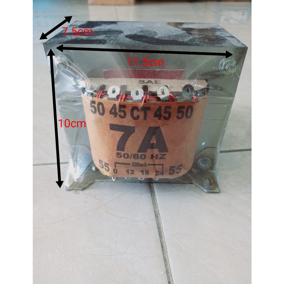 TRAFO TRANSFORMER SAE 7A CT 55 MURNI travo sae 7 amper ct 55v 55Volt