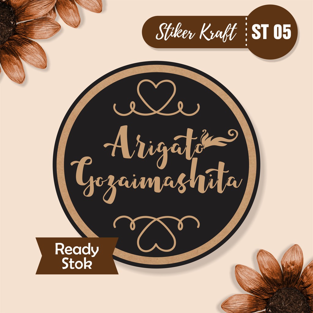 

STIKER LABEL STICKER SEGEL THANK YOU KRAFT MURAH ST 05