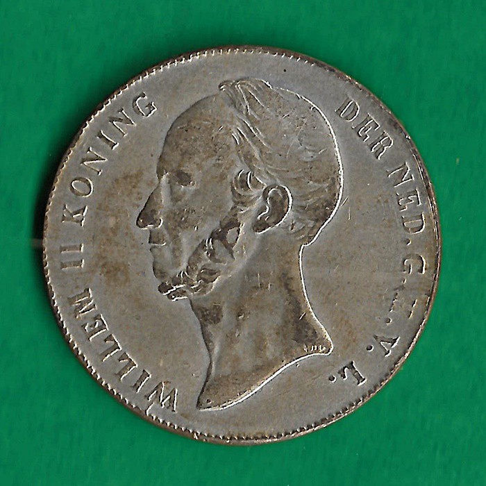 UL25 UANG KOIN KUNO SILVER CHINA DUA SETENGAH GULDEN TAHUN 1840/1849 KOLEKSI UANG LAMA MAHAR NIKAH