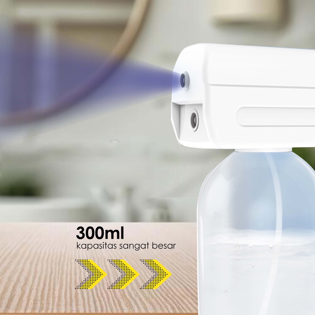 KADONIO Nano Spray Gun Disinfectant Fogging Disinfection Portable Sterilisasi Cahaya Biru Pemurnian Udara Usb 300ML