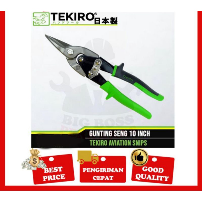 

PERTUKANGAN HAND TOOLS GUNTING SENG LURUS 10" GUNTING HOLLOW BAJA RINGAN - TEKIRO