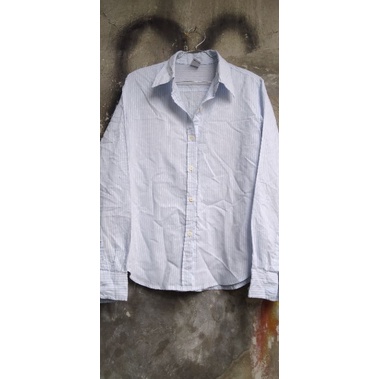 kemeja wanita slimfit salur / garis / stripe