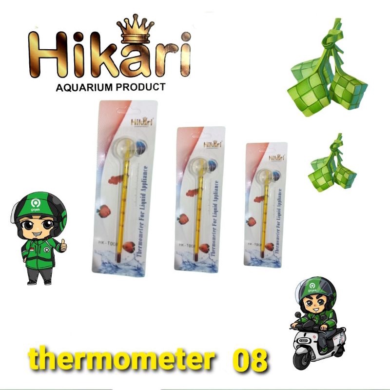 thermometer hikari 08 alat pengukur suhu air aquarium