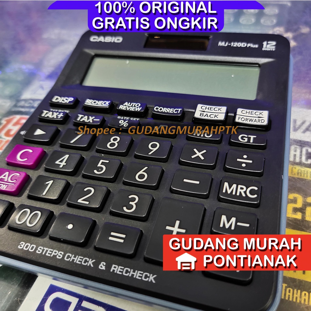 Kalkulator CASIO Original Asli MJ-120 D CHECK CORRECT CALCULATOR / KALKULATOR CEK ULANG MJ120D