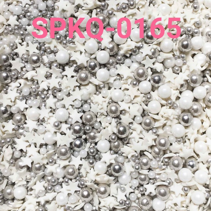 

SPKQ-0165 SPRINKLES SPRINKLE SPRINKEL 250GR BINTANG MUTIARA PERAK BEST SELLER